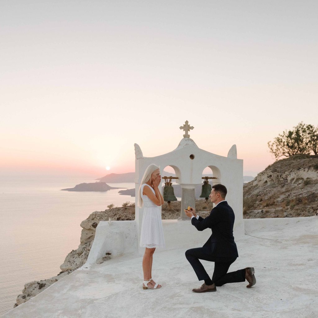Real Proposal in Santorini Greece